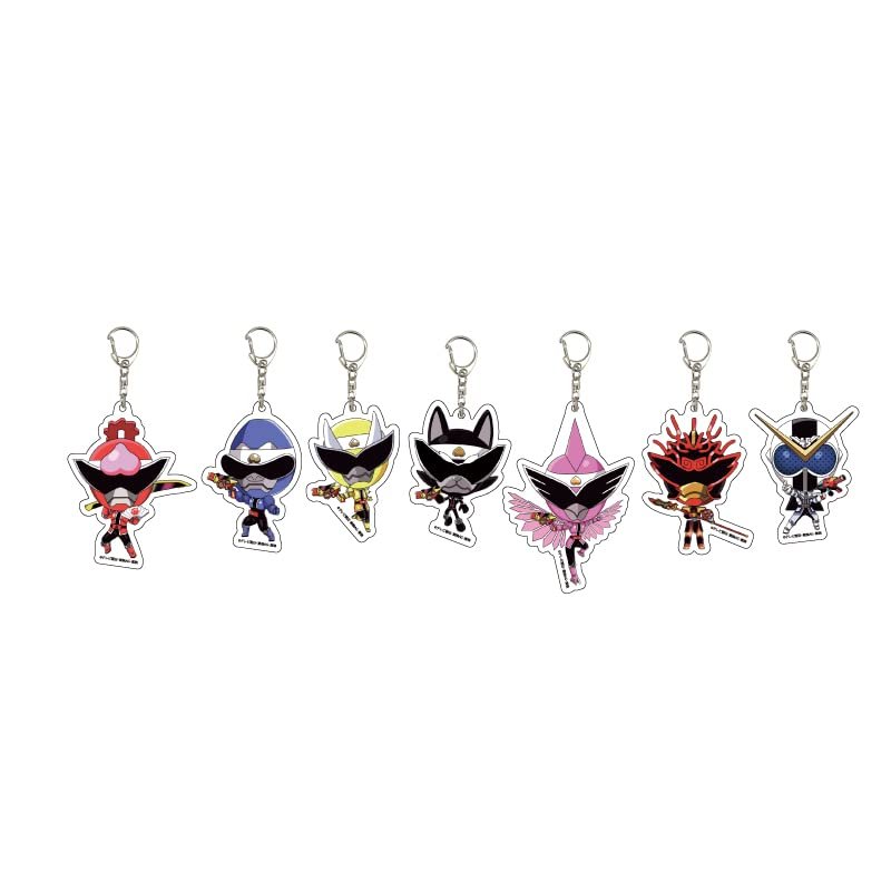 Kotaro Sentai Don Brothers 01 Mini Character Acrylic Key Holder, Box of 7
