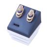 Htayekog Bridal Earring Necklace Bracelets Ring Set, Promise Rings Stainless Steel for her/Choker Necklace for Women Gold/Ear Studs Women Hypoallergenic Flatback Gold Plated Bracelets view 4