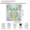 Peacock Curtains,Green White Fantasy Peacock Bamboo Boys and Girls Bedroom Living Room Decorative Curtains,Green 63x72in view 2