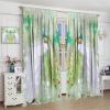 Peacock Curtains,Green White Fantasy Peacock Bamboo Boys and Girls Bedroom Living Room Decorative Curtains,Green 63x72in view 4