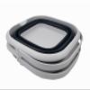 SAMMART 8.5L (2.2 Gallon) Collapsible Square Handy Bucket/Foldable SquareWater Pail/Portable Tub with Handle. Size 31cm (Square) (Grey/Slate Grey (Set of 2)) view 2
