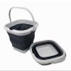SAMMART 8.5L (2.2 Gallon) Collapsible Square Handy Bucket/Foldable SquareWater Pail/Portable Tub with Handle. Size 31cm (Square) (Grey/Slate Grey (Set of 2)) view 4