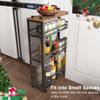 fusehome 2025 New, Slim Kitchen Storage Cart, 3-Tier Metal Rolling Utility Cart Mesh Basket, Multifunction Wire Basket Shelf Trolley for Home Laundry, Bathroom, Living Room, Black view 2