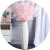 24" Tall Floor Vase Decorative Large Ceramic White Vase Striped Flower Holder for Living Room Kitchen Porch Office Home Dcor Dried Flower Arrangement for Wedding Housewarming