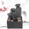 Alvinlite Desktop Water Fountain Tabletop MIini Waterfall with River Stones Ornament Crafts for Home Office Table Decoration view 2
