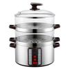 REJOON Electric Steamer Steamed Boiled Corn Electric Steamer Transparent Electric Steamer Steamed Vegetables Steamed Rice Pot (Size : 4) view 1