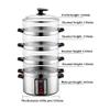 REJOON Electric Steamer Steamed Boiled Corn Electric Steamer Transparent Electric Steamer Steamed Vegetables Steamed Rice Pot (Size : 4) view 2