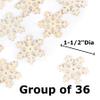 Group of 36 ICY Wooden Snowflakes for Winter Decorating and Christmas Displays by Factory Direct Craft view 2