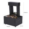 Alvinlite Desktop Water Fountain LED Lighted Mini Waterfall USB Outdoor Indoor with Natural River Stones for Office Home Decor view 2