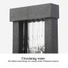 Alvinlite Desktop Water Fountain LED Lighted Mini Waterfall USB Outdoor Indoor with Natural River Stones for Office Home Decor view 3
