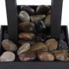 Alvinlite Desktop Water Fountain LED Lighted Mini Waterfall USB Outdoor Indoor with Natural River Stones for Office Home Decor view 4