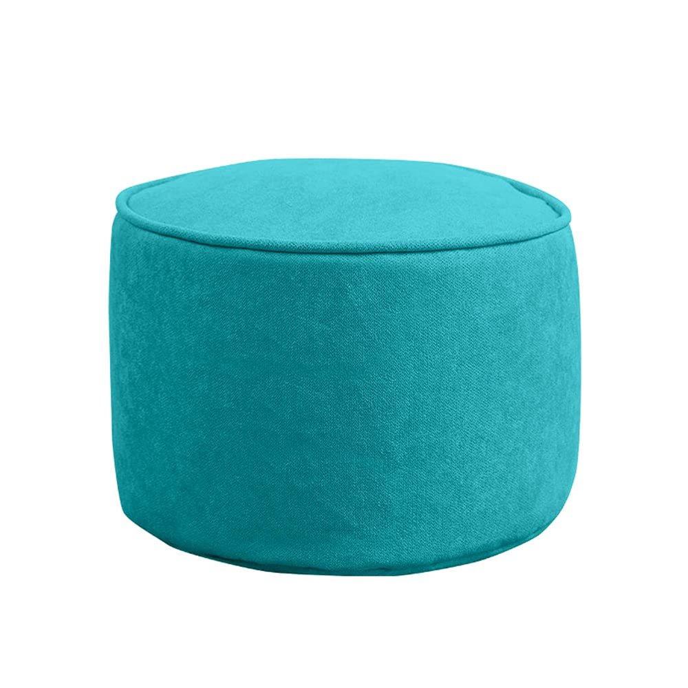 WinDot Round Pouf Foot Stool Ottoman Removable Washable Foot Rest Bean Bag Floor Chair for Living Room Bedroom Nursery Kids Room Home Decor (SkyBlue)
