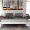 TMEOSK Queen Size Wood Platform Bed with Headboard, Bed Frame with Slat Support, for Kids Adults, No Box Spring Needed, Easy Assembly, Espresso (White) view 3
