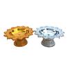 A Couple of Gold and Silver Plastic Pedestal Tray Amulet Tray Buddha Worship Offering view 1