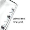 DONGYUE Stainless Steel Push-Pull Hanging Rod, Cabinet Pull Out Clothes Hanger with Ball Sliding Rail,Wardrobe Organizer Rack for Storing Clothes (Size : 45.8cm/18.in) view 4