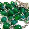 GeekTenet Rosary Beads Chaplet Red Green Natural Agate Rosery Catholic gifts (Green) view 3