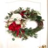 Hydrangea Christmas Wreath, Holiday Door Wreath, Holiday Home Decoration view 2
