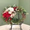 Hydrangea Christmas Wreath, Holiday Door Wreath, Holiday Home Decoration view 3