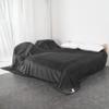 340GSM Flannel Bed Blanket Cozy Microfiber Soft Thermal Fleece Blanket (Dark Grey, Oversized King 144"x144") view 1