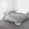 340GSM Flannel Bed Blanket Cozy Microfiber Soft Thermal Fleece Blanket (Light Gray, Oversized King 120"x128") view 1