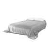 340GSM Flannel Bed Blanket Cozy Microfiber Soft Thermal Fleece Blanket (Light Gray, Oversized King 120"x128") view 2