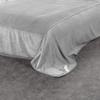 340GSM Flannel Bed Blanket Cozy Microfiber Soft Thermal Fleece Blanket (Light Gray, Oversized King 120"x128") view 3