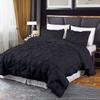 800 Thread Count Pinch Pleated Duvet Cover Set 5 Piece 100% Egyptian Cotton Bedding Set with Zipper & Corner Ties, Breathable Durable Soft Luxury Pintuck Duvet Cover & 4 Pillow Shmas (Gray, Full) view 2