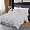 800 Thread Count Pinch Pleated Duvet Cover Set 5 Piece 100% Egyptian Cotton Bedding Set with Zipper & Corner Ties Breathable Durable Soft Luxury Pintuck Duvet Cover & 4 Pillow Shmas (Silver Gray King) view 2