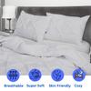 800 Thread Count Pinch Pleated Duvet Cover Set 5 Piece 100% Egyptian Cotton Bedding Set Zipper & Corner Ties Breathable Durable Soft Luxury Pintuck Duvet Cover & 4 Pillow Shmas (Silver Gray, Cal King) view 3