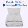 800 Thread Count Pinch Pleated Duvet Cover Set 5 Piece 100% Egyptian Cotton Bedding Set Zipper & Corner Ties Breathable Durable Soft Luxury Pintuck Duvet Cover & 4 Pillow Shmas (Silver Gray, Cal King) view 4
