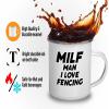 Funny Acronym Camper Mug 12oz - Man I Love Fencing - Fencing Sword Equipment Practice Left Handed Fencing Foil view 4