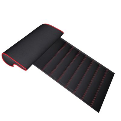 Car seat Extender Cushion Leg Support Pillow,Car seat leg support,Extended Seat Cushions,Leg Support Pillow Extended Auto,Chair Leg Extender Comfortable,for Cars Buses,Blackred-Longstrip
