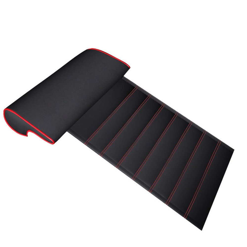 Car seat Extender Cushion Leg Support Pillow,Car seat leg support,Extended Seat Cushions,Leg Support Pillow Extended Auto,Chair Leg Extender Comfortable,for Cars Buses,Blackred-Longstrip
