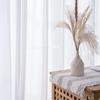 ADOORO 2 Piece White Sheer Curtain Elegant Window Translucent Voile Panel/Drape for Bedroom Living Room Grommet Semi Airy & Breathable Window Curtain,White,65x63 in(WxL) view 2