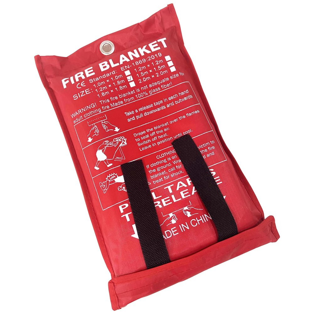 ISOP Fire Blanket 47 * 70 inches Fire Retardant Blanket Heavy Duty Emergency Fireproof Blankets A-Grade Survival Fire Suppressant Cover Sheet First Aid Rescue Cover - Emergency Wrap For Home