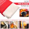ISOP Fire Blanket Large 70 * 78 Inches Fibreglass Fire Retardant Blanket A-Grade Survival Fire Suppressant Blankets First Aid Rescue Tool for Home Kitchen - Emergency Wrap - Thermal Sheet view 2