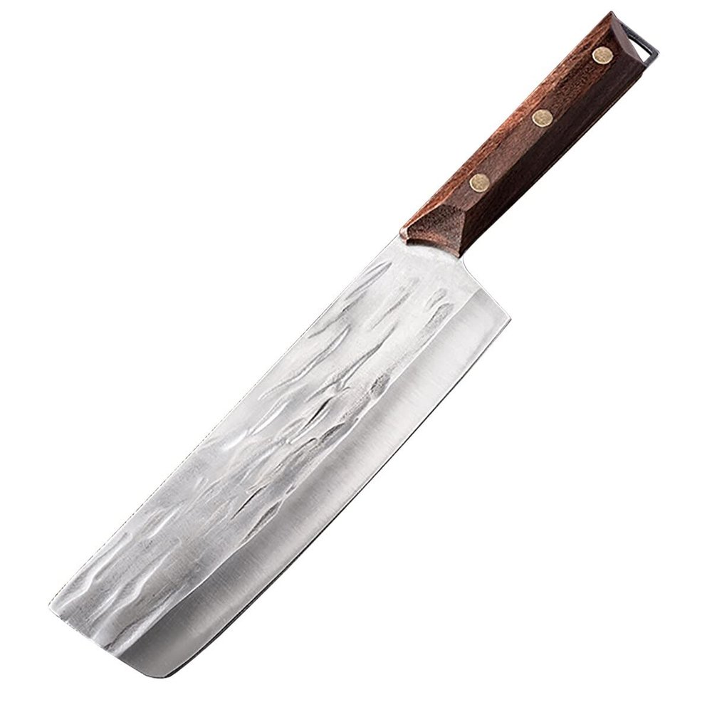 Meat Cleaver, Meat Cleaver Kitchen Knife Forged Stainless Steel Japanese Chef Knife Fish Vegetables Utility Kiritsuke Slicing Butcher Knife (Color : Nakiri Knife)