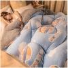 Pealihuy Comforter Cotton Duvet Insert Twin Winter Soft Warm Bed Quilt Thicken Lamb Cashmere Blanket for Twin Bed, for All Season,Z,150x200cm(3kg) view 1