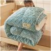 Pealihuy Winter Quilt Thicken Lamb Cashmere Duvet, Warm Heavy Blankets for Winter Double Bed, Bedding Fleece Quilts for Home Bedroom,C,200x230cm/5kg view 1