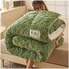 Pealihuy Winter Quilt Thicken Lamb Cashmere Duvet, Warm Heavy Blankets for Winter Double Bed, Bedding Fleece Quilts for Home Bedroom,B,150x200cm/3kg view 1