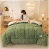 Pealihuy Winter Quilt Thicken Lamb Cashmere Duvet, Warm Heavy Blankets for Winter Double Bed, Bedding Fleece Quilts for Home Bedroom,B,150x200cm/3kg view 2