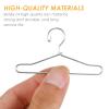 HEALLILY 20 Pcs Doll Clothes Hangers Dollhouse Miniature Wire Hangers, Metal Hangers for Doll Dress Necklaces (6.5CM Silver) view 3