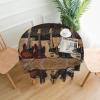 SUROLA Guitar Bass Music Musical Instruments Round Tablecloth 60 Inch Washable Print Polyester Oil-Proof, Dust-Proof Waterproof Decorations Tablecloth view 1