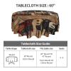 SUROLA Guitar Bass Music Musical Instruments Round Tablecloth 60 Inch Washable Print Polyester Oil-Proof, Dust-Proof Waterproof Decorations Tablecloth view 2