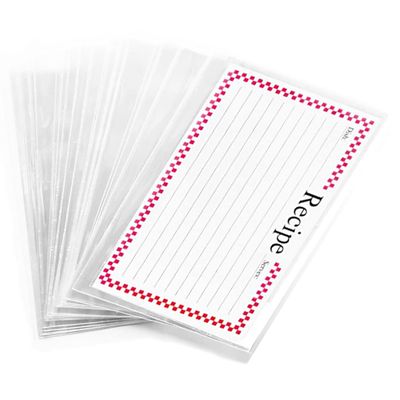 Clear 3x5 Inch Recipe Card Cover,Index Card Sleeve,100 Pack Recipe Card Protector (3x5 Inches)