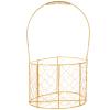 Zerodeko Wedding Flower Girl Basket: Iron Flower Baskets Metal Flower Petal Container Fruit Bread Basket For Church Ceremony Decor 20x14x34cm view 1