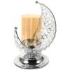 ARTIBETTER Moon Candle Holder Elegant Crystal Decorative Stand for Weddings Parties and Home Decor Unique Moon Design Candle Desktop Ornament view 1