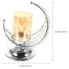 ARTIBETTER Moon Candle Holder Elegant Crystal Decorative Stand for Weddings Parties and Home Decor Unique Moon Design Candle Desktop Ornament view 2
