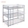 Anwick Metal Twin Size Triple Bunk Bed, Twin Over Twin Over Twin Triple Bed Frame with Built-in Ladder and Guardrails for Kids, Teens, Boys, Girls (Gray) view 2