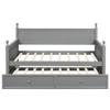 Anwick Twin Size Daybed with Trundle Bed, Wooden Day Bed Frames, Sofa Bed for Living Room Bedroom, Twin Platform Bed for Kids Guests, No Box Spring Needed (Bright Grey) view 4